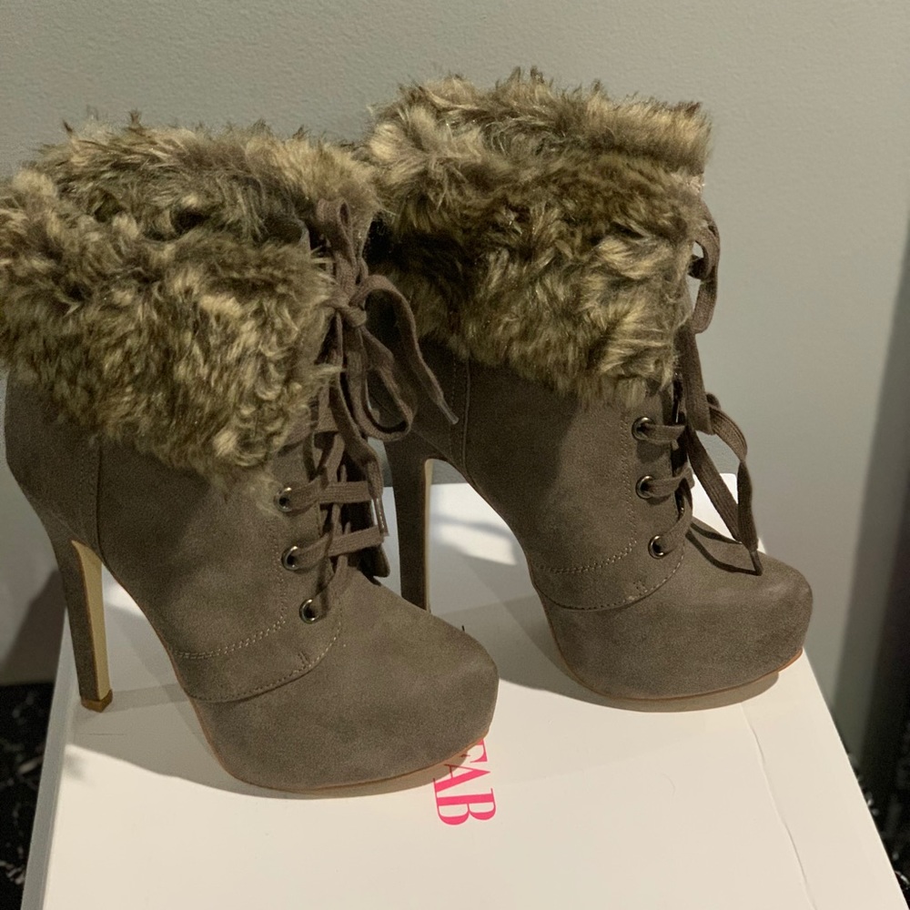 Taupe Heel booties